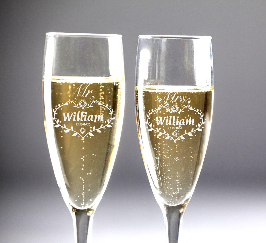 Breeze Champagne Glasses - Set of 2 in gift box