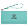 Women's Custom Leatherette Wallet, Personalized Zip Wallet For Women, Laser Engraved Wallet, Wristlet Clutch For Women